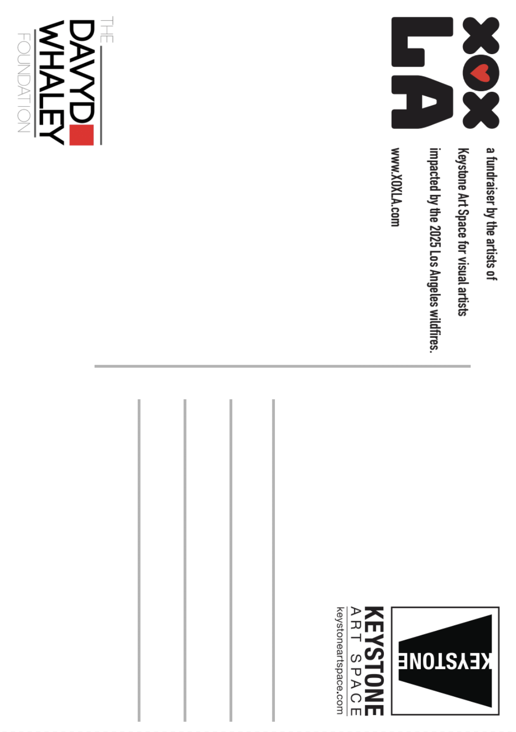 Davyd Whaley Foundation Postcard - Back Sample